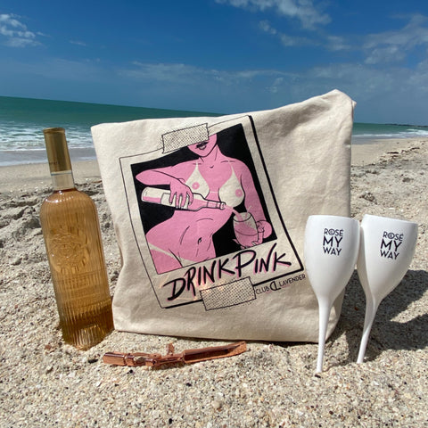 Drink Pink Designer Tragetasche