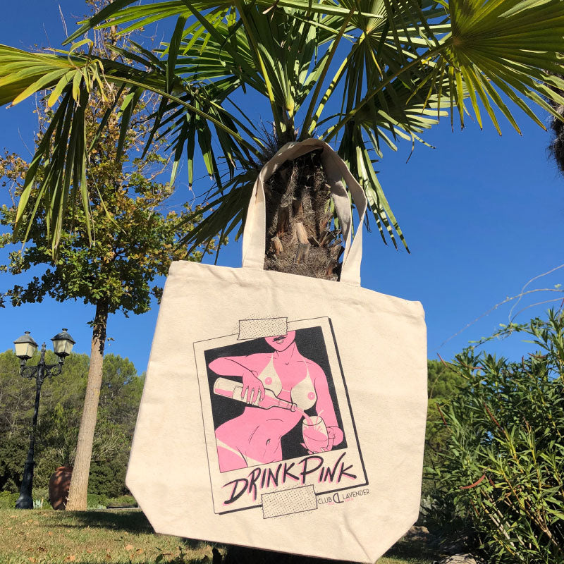 Drink Pink Designer Tragetasche
