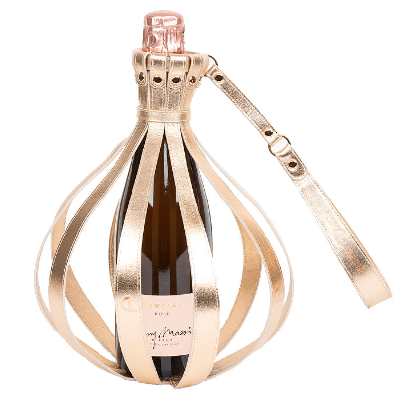 Exklusive handgefertigte Leder-Flaschen-Tasche